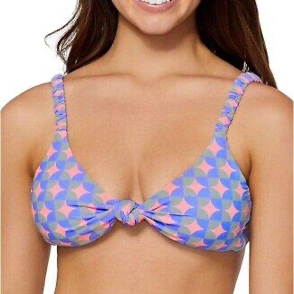 New Juniors Jamaica Printed Bikini Top Bikini Bottoms Women's Swimsuit Sz L - Picture 2 of 7